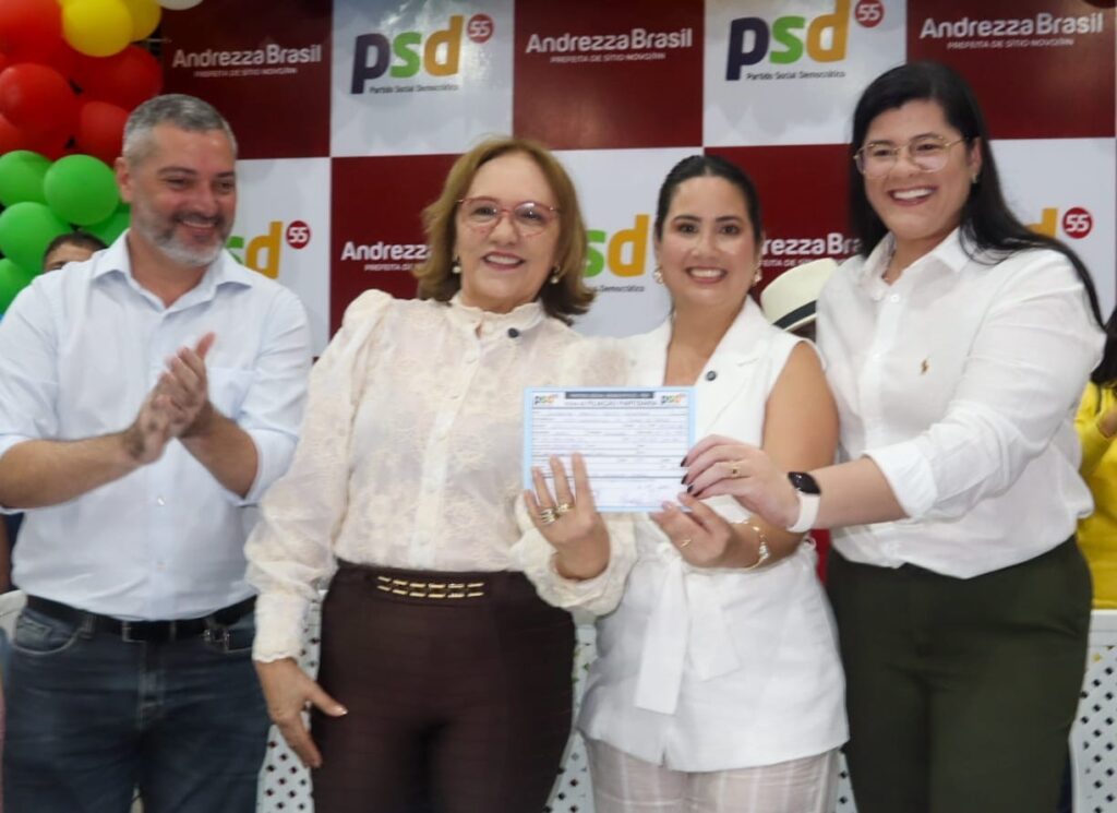 Senadora Zenaide filia prefeita Andrezza Brasil e fortalece base do PSD no Estado