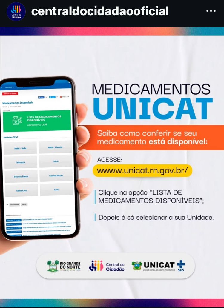 INFORME CENTRAL DO CIDADÃO – UNICAT