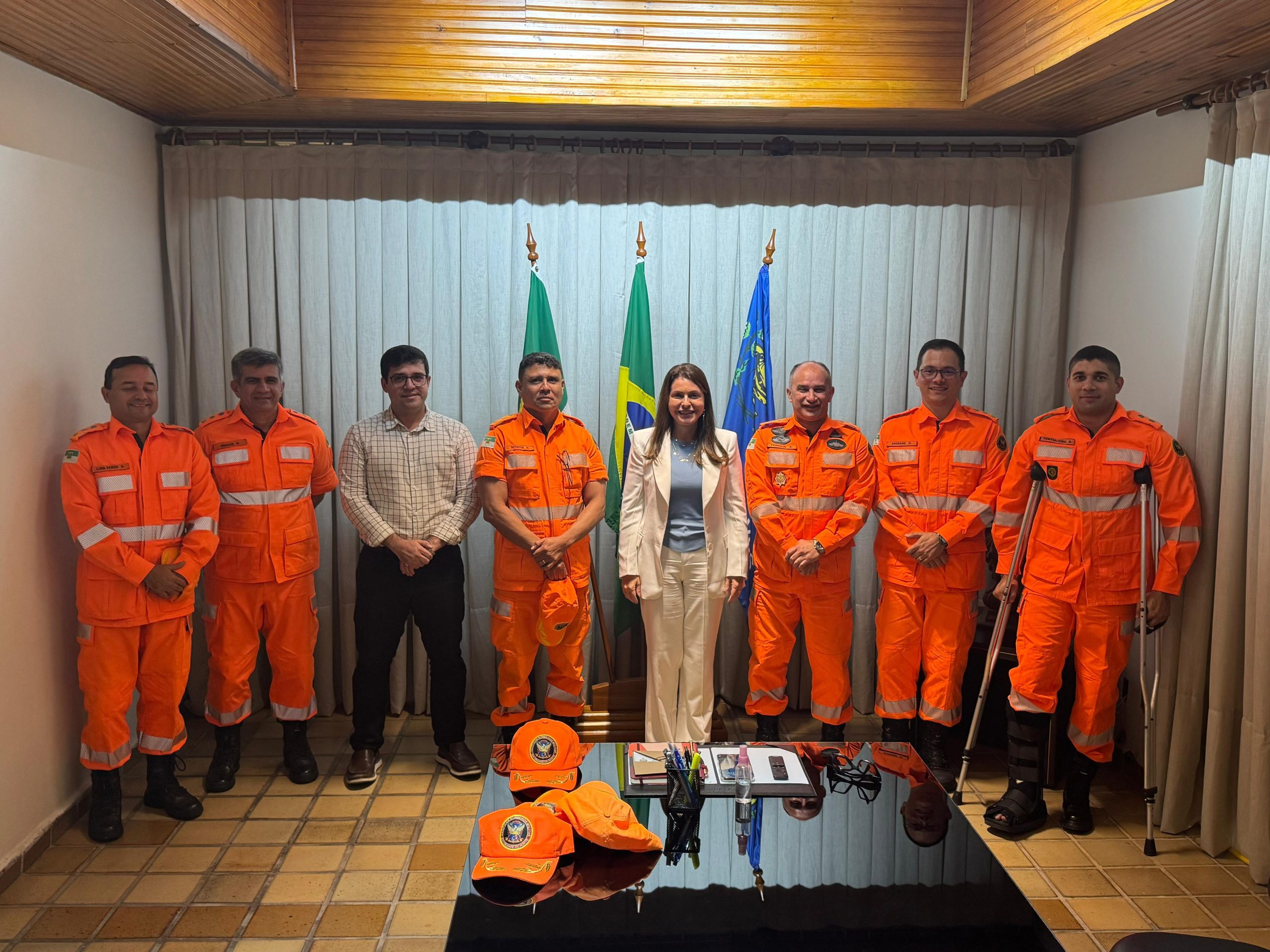 Prefeita em exercício Milena Galvão se reúne com comando do Corpo de Bombeiros do RN em Currais Novos