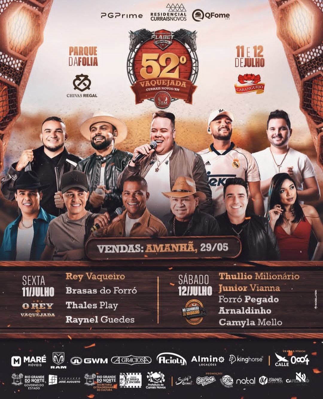 52ª Vaquejada de Currais Novos promete agitar o RN com shows de peso nos dias 11 e 12 de julho
