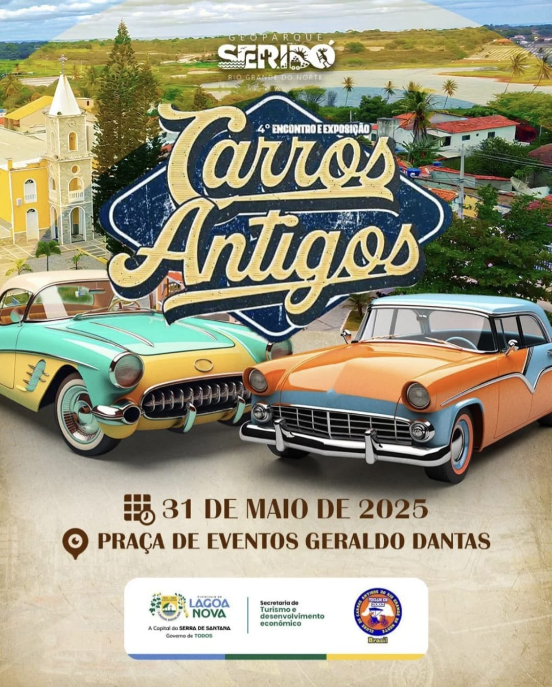 Lagoa Nova se prepara para o 4º Encontro e Exposição de Carros Antigos