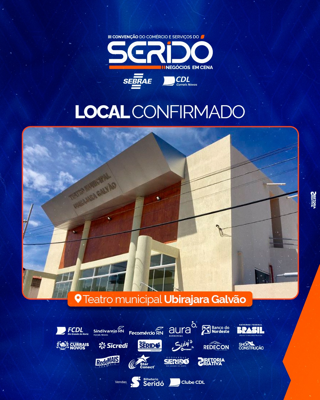 Teatro Municipal Ubirajara Galvão será o palco da III Convenção do Comércio e Serviços do Seridó!