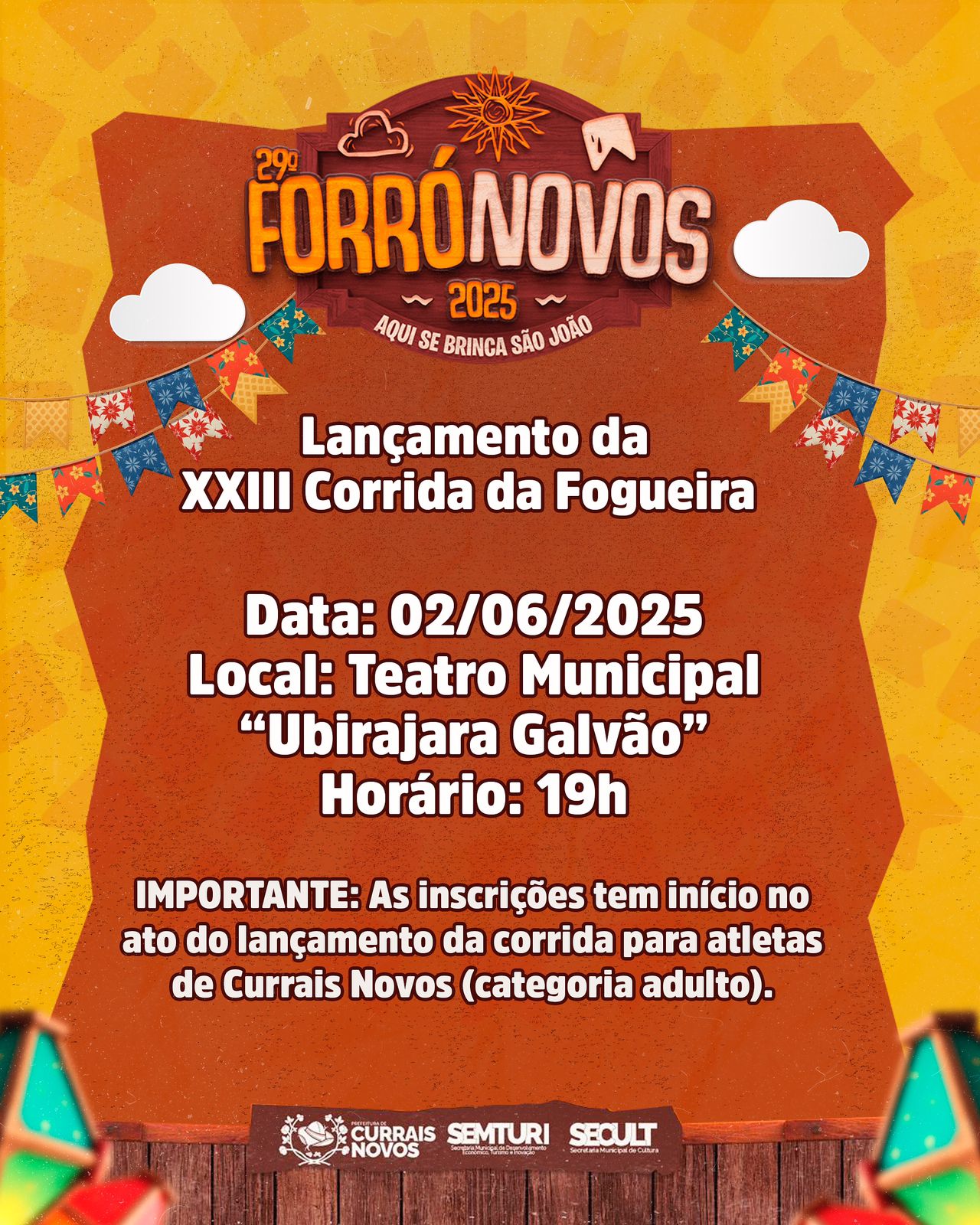 Currais Novos lança a XXIII Corrida da Fogueira no dia 2 de junho
