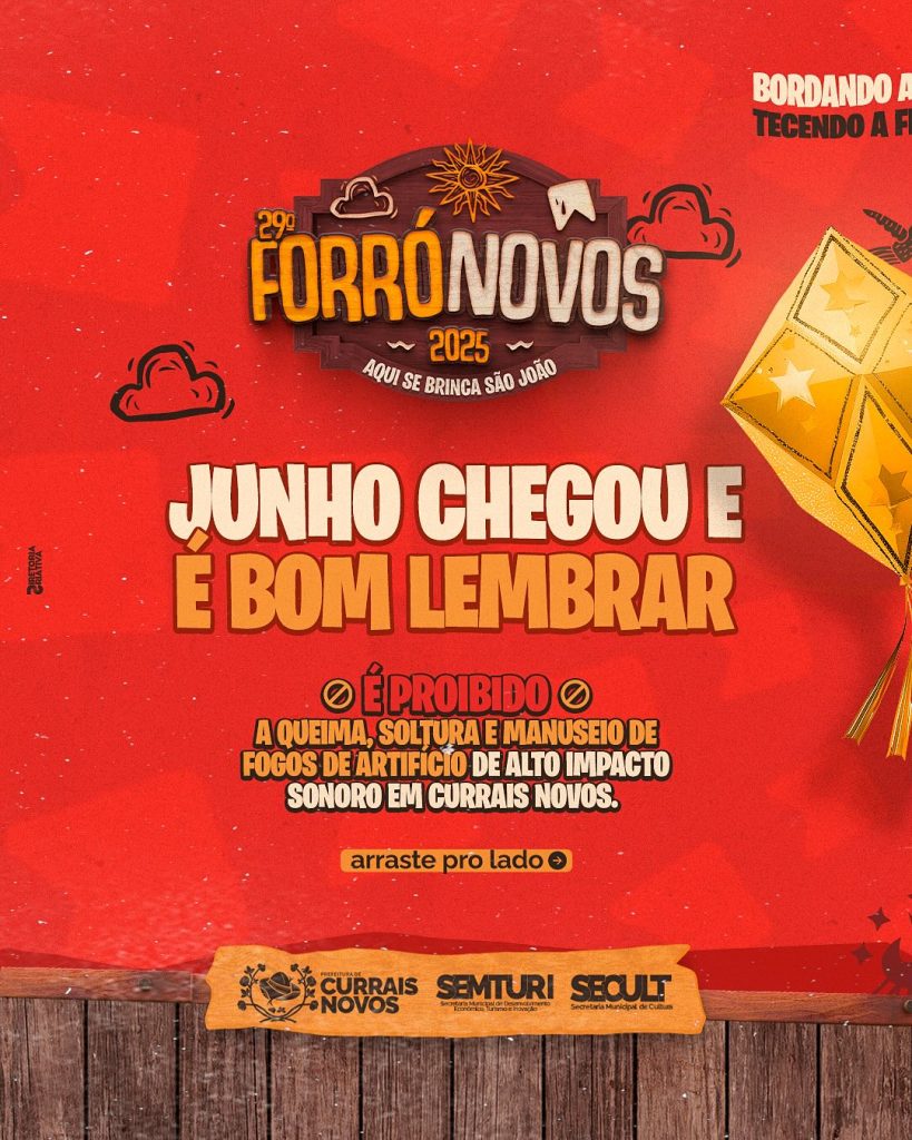 ALERTA: fogos de artifício com estampido estão proibidos em Currais Novos