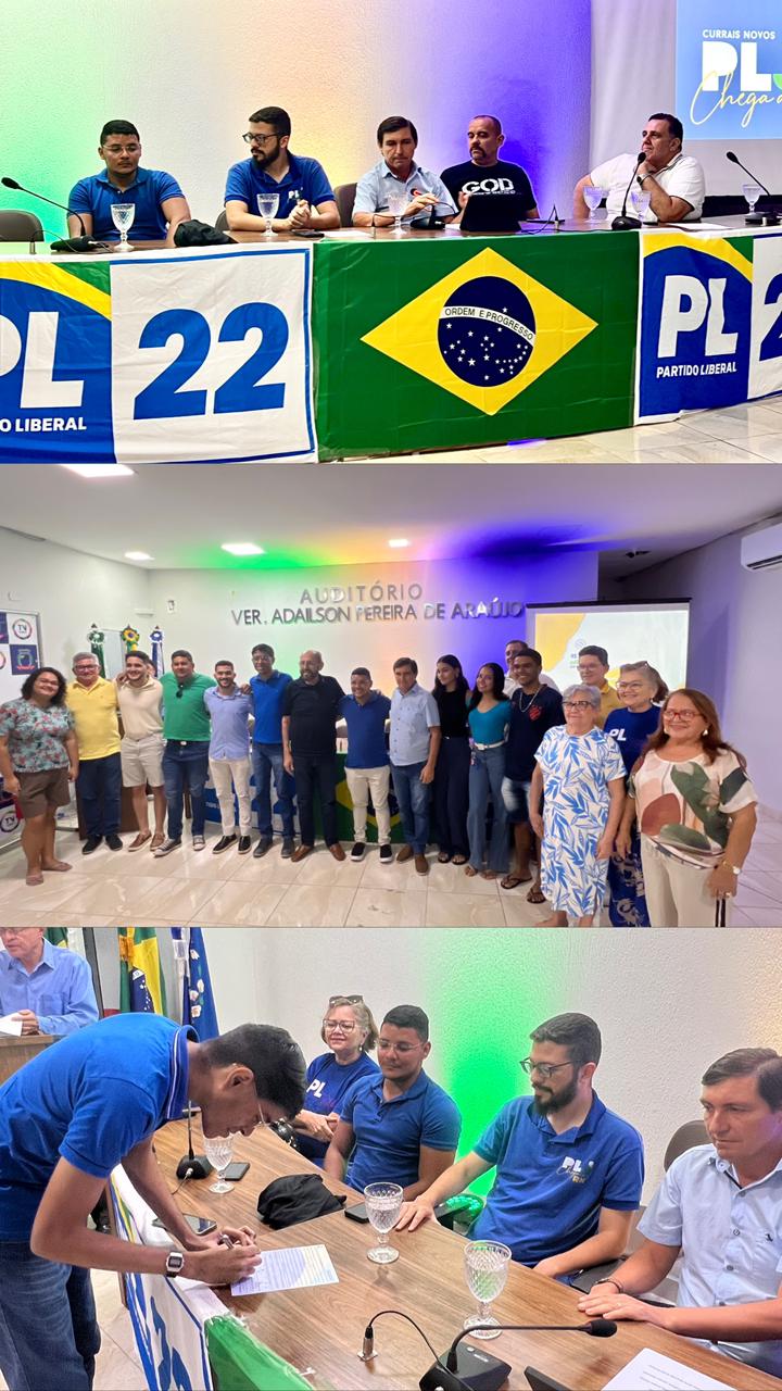 Vereador G Charles recebe deputados Sargento Gonçalves e Gustavo Carvalho em ato de filiação do PL Jovem em Currais Novos