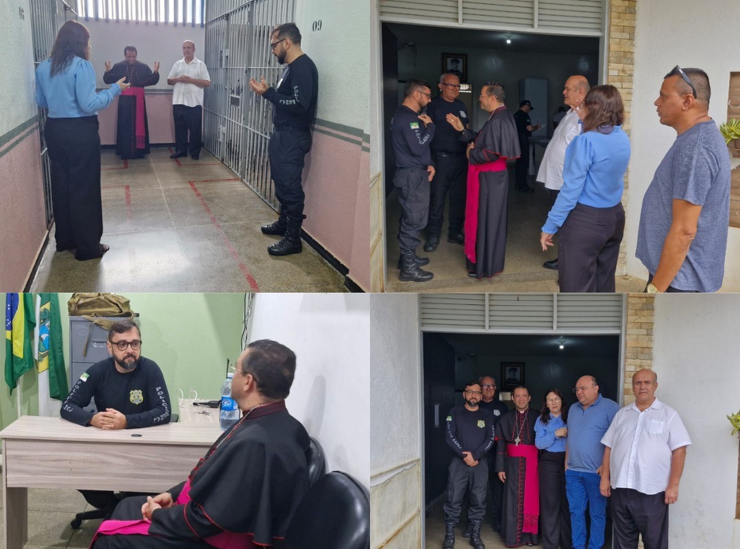 Dom Antônio Ranis visita Penitenciária Estadual do Seridó e acerta retorno das atividades da Igreja Católica na unidade