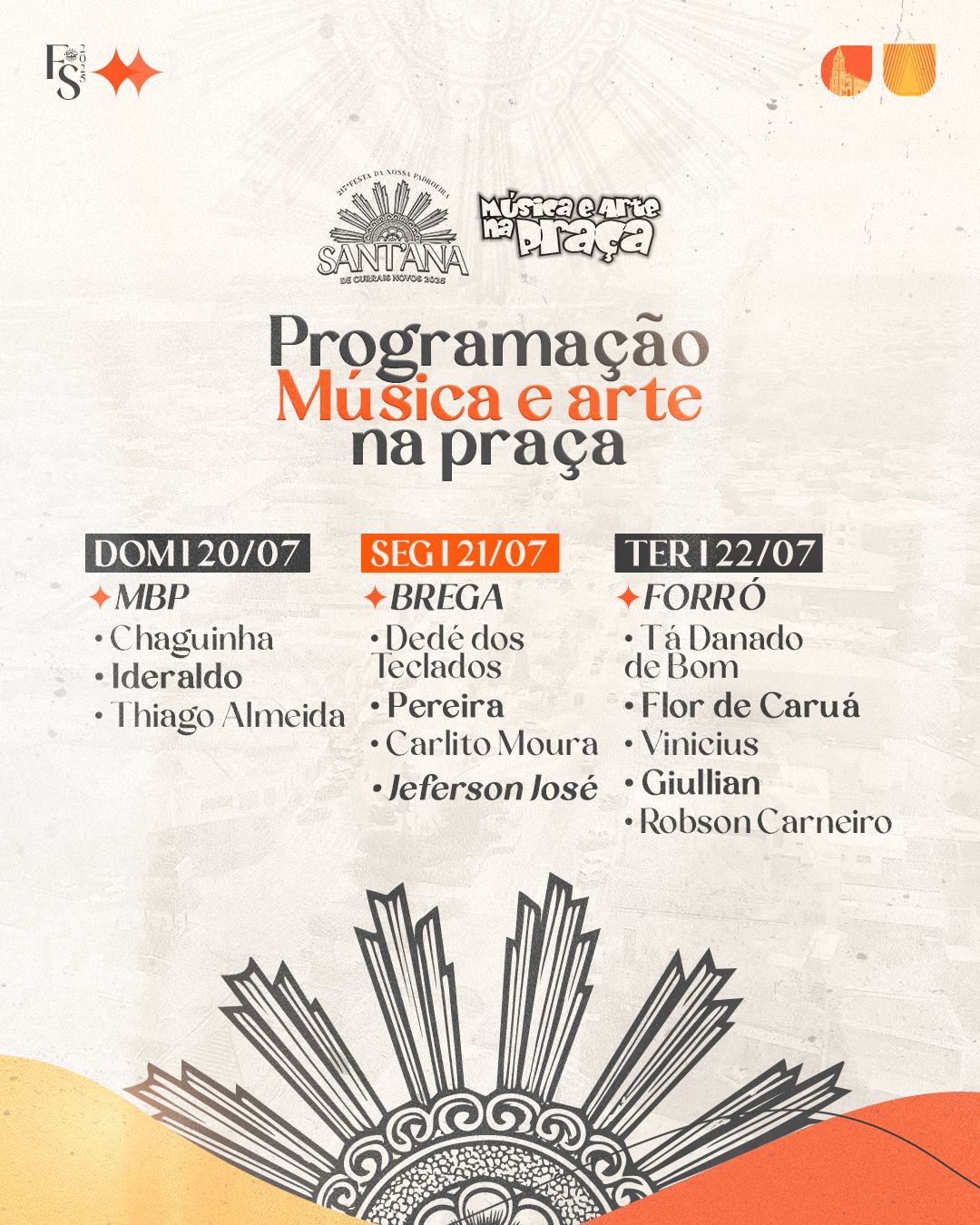 Projeto “Música e Arte na Praça” movimenta programação da Festa de Sant’Ana em Currais Novos
