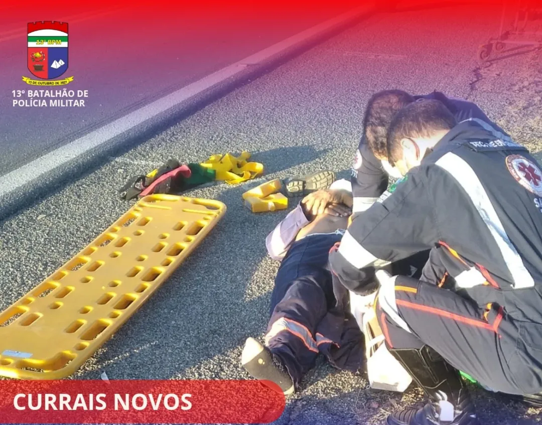 GTO DE CURRAIS NOVOS ATENDE OCORRÊNCIA DE ATROPELAMENTO E ACIONA UNIDADES DO SERIDÓ