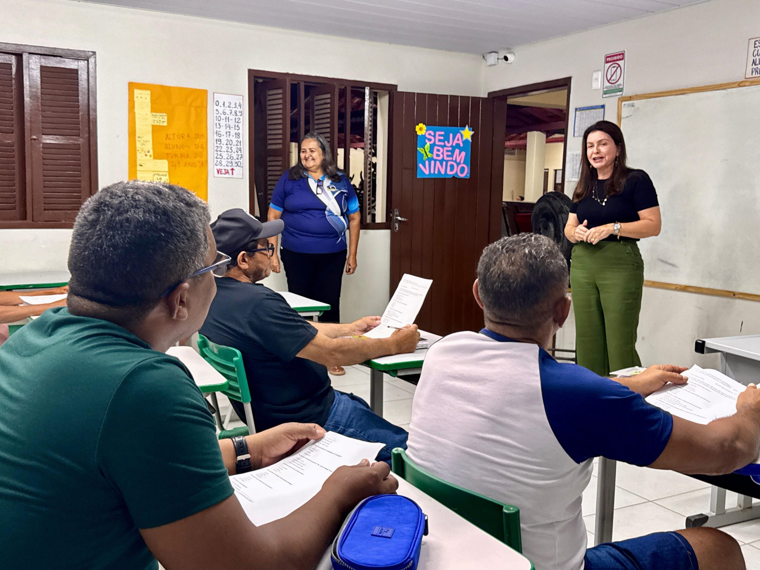 Milena Galvão visita Escola Municipal Trindade Campelo em Currais Novos