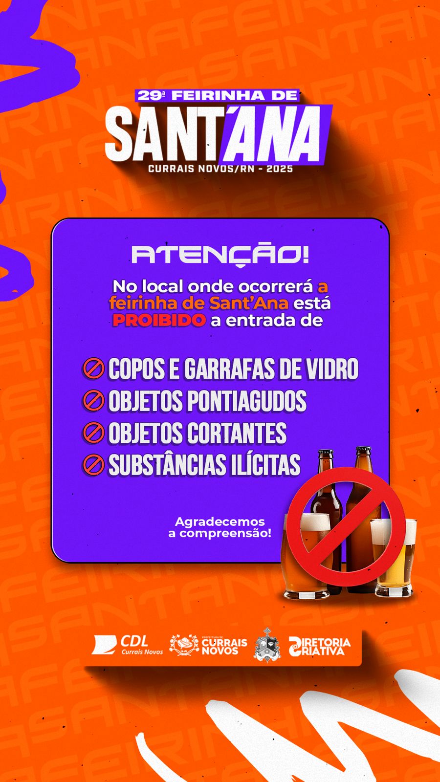 Atenção! Fiquem atentos às seguintes recomendações para a Feirinha de Sant’Ana: