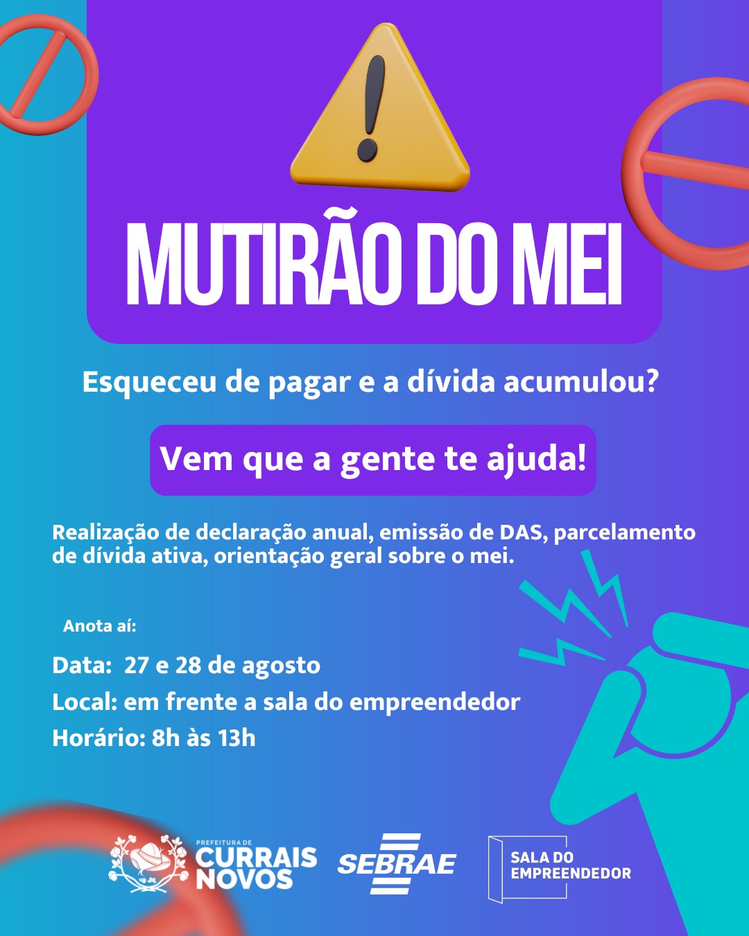 Mutirão do MEI oferece serviços gratuitos para microempreendedores em Currais Novos