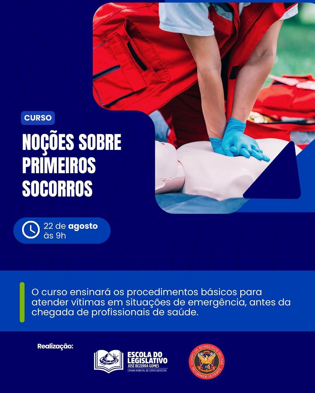 Em parceria com o Corpo de Bombeiros, CMCN promove curso de noções sobre primeiros socorros
