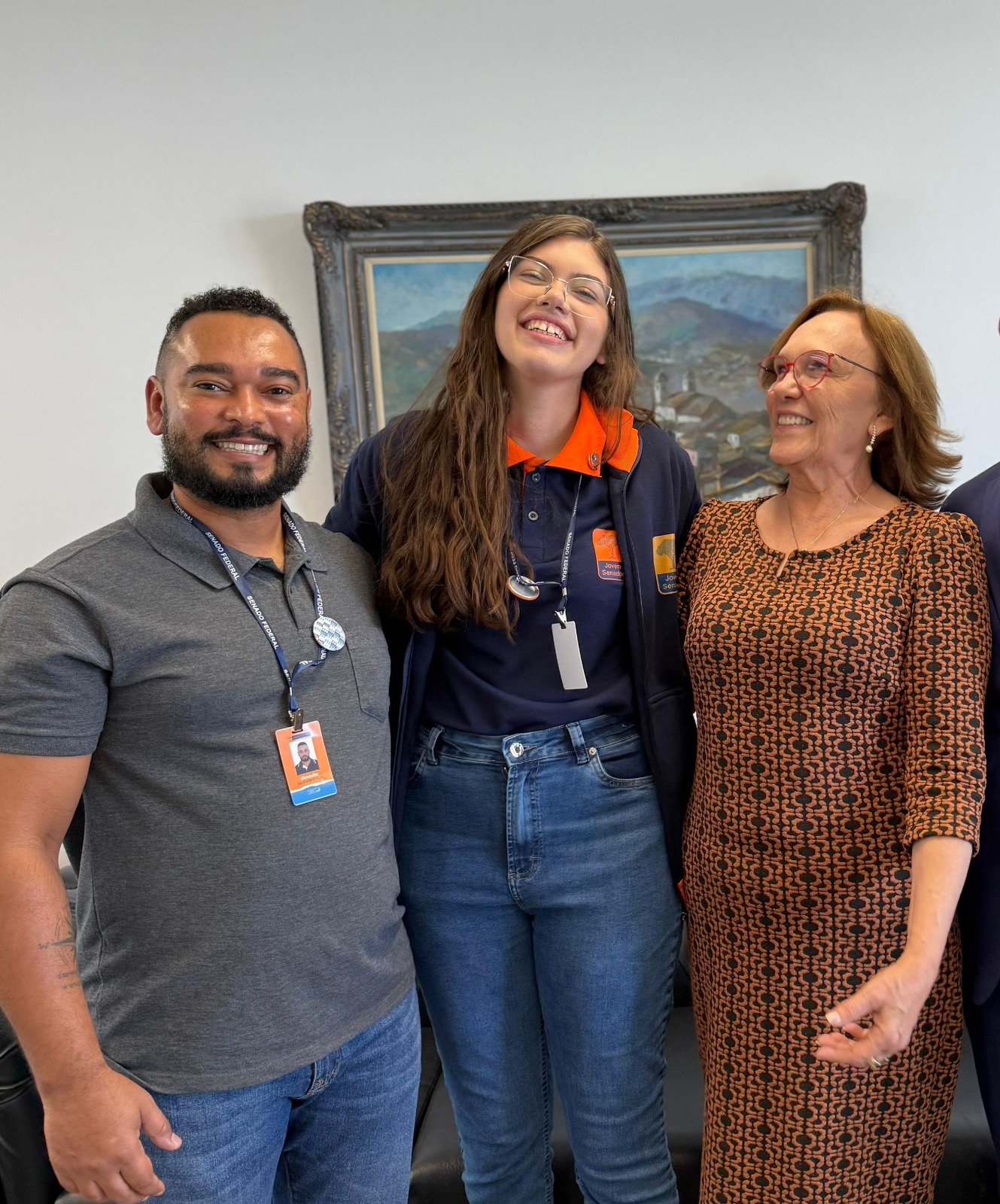 Zenaide recebe jovem senadora do RN; estudante de Parnamirim preside Mesa do Senado