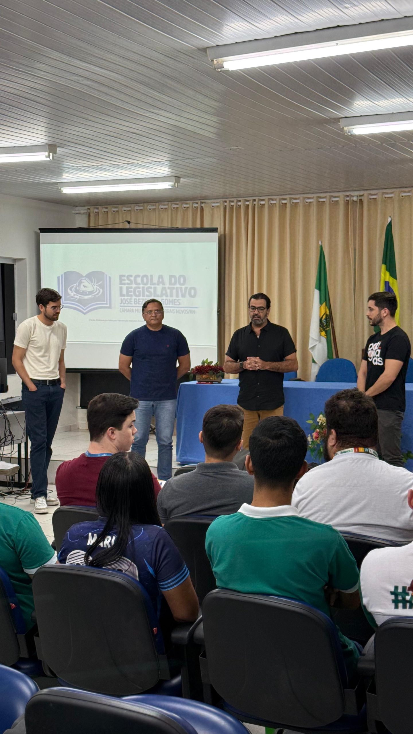 Vereadores Prof. Jaire, João Gustavo e Mattson Ranier participam de Encontro de Atores na FELCS/UFRN