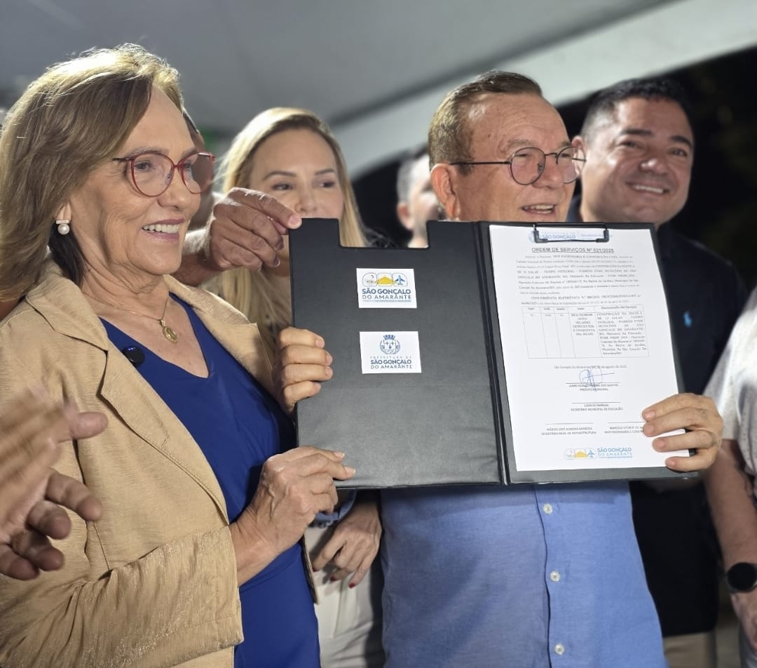 Senadora Zenaide participa de assinatura de ordem de serviço para construção de nova escola em São Gonçalo do Amarante