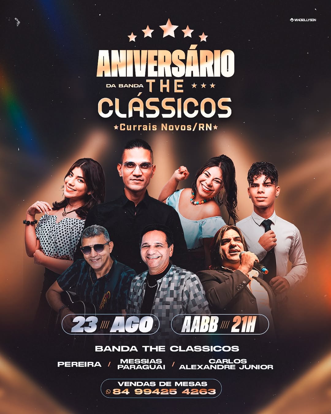 AABB de Currais Novos recebe festa de aniversário da Banda The Clássicos