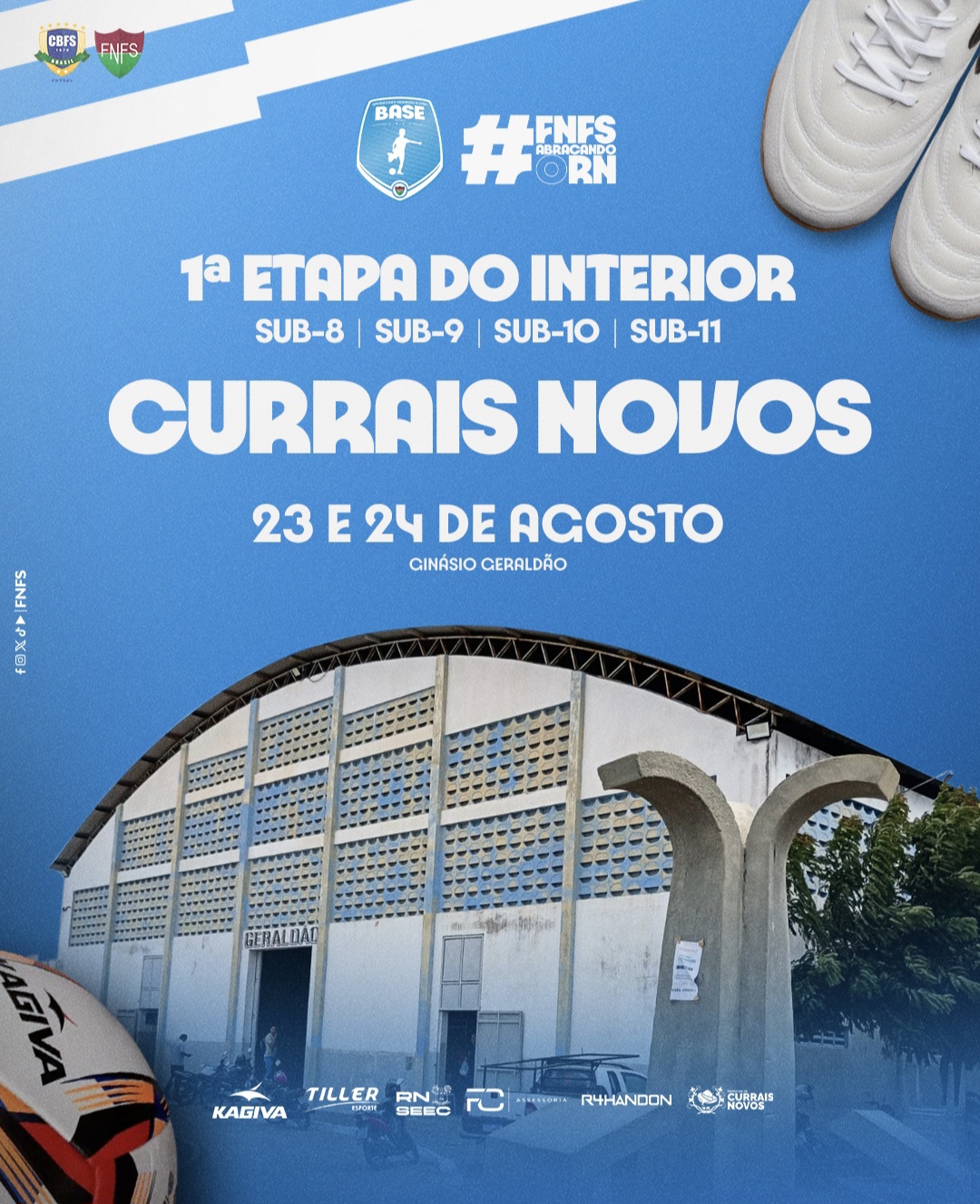 Currais Novos sedia 1ª Etapa do Interior do Campeonato Estadual de Futsal de Base