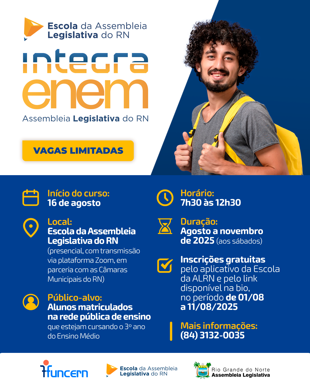 Escola da Assembleia abre inscrições para curso preparatório ao Enem