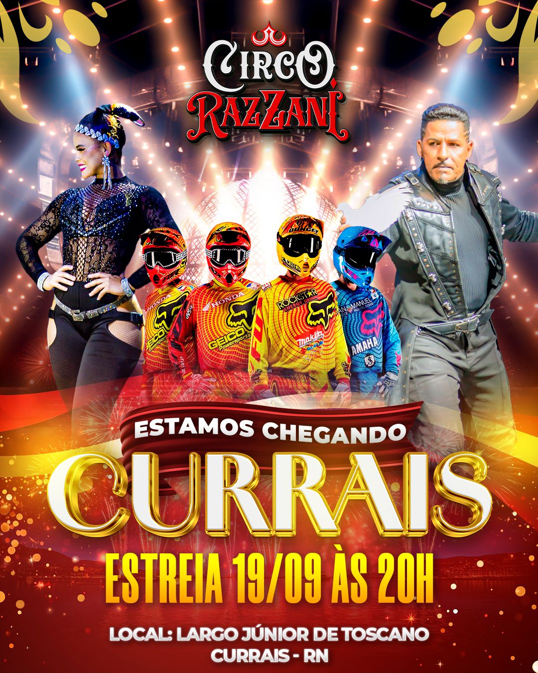 Circo Razzani estreia em Currais Novos no dia 19 de setembro com espetáculo para toda a família