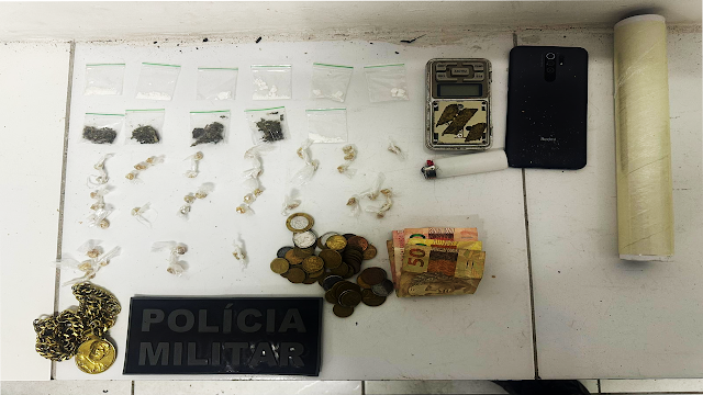 Dupla é presa por tráfico de drogas em abordagem de rotina em Currais Novos