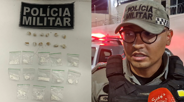Homem é preso por tráfico de drogas durante patrulhamento da PM em Currais Novos
