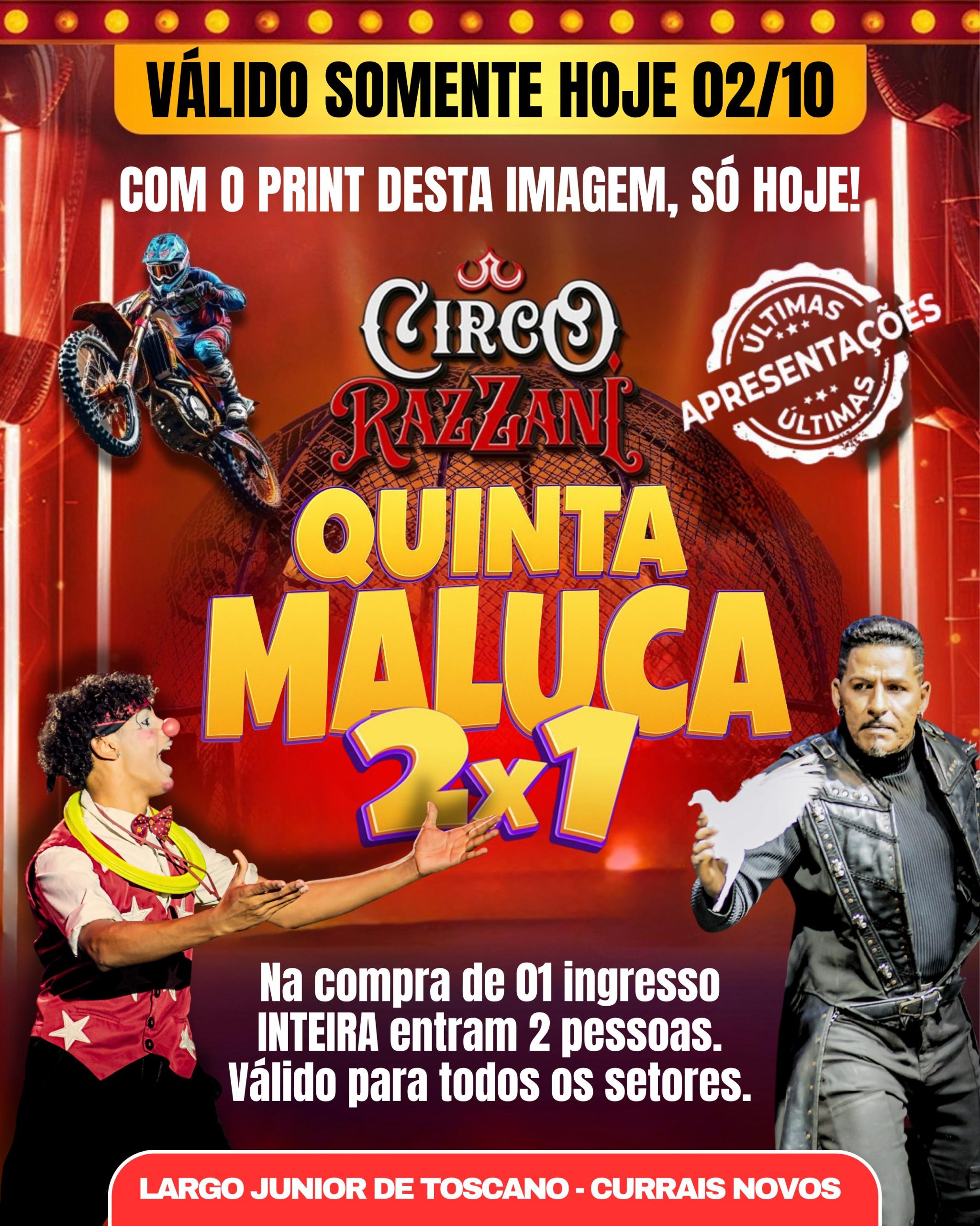 Circo Razzani lança promoção especial em Currais Novos