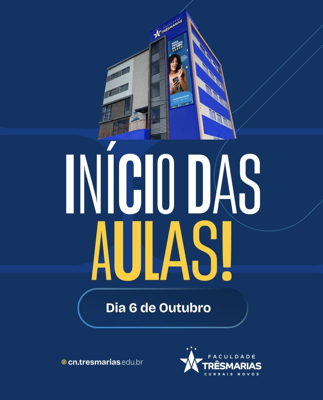 Faculdade Três Marias inicia aulas presenciais em Currais Novos nesta segunda-feira, dia 6 de outubro