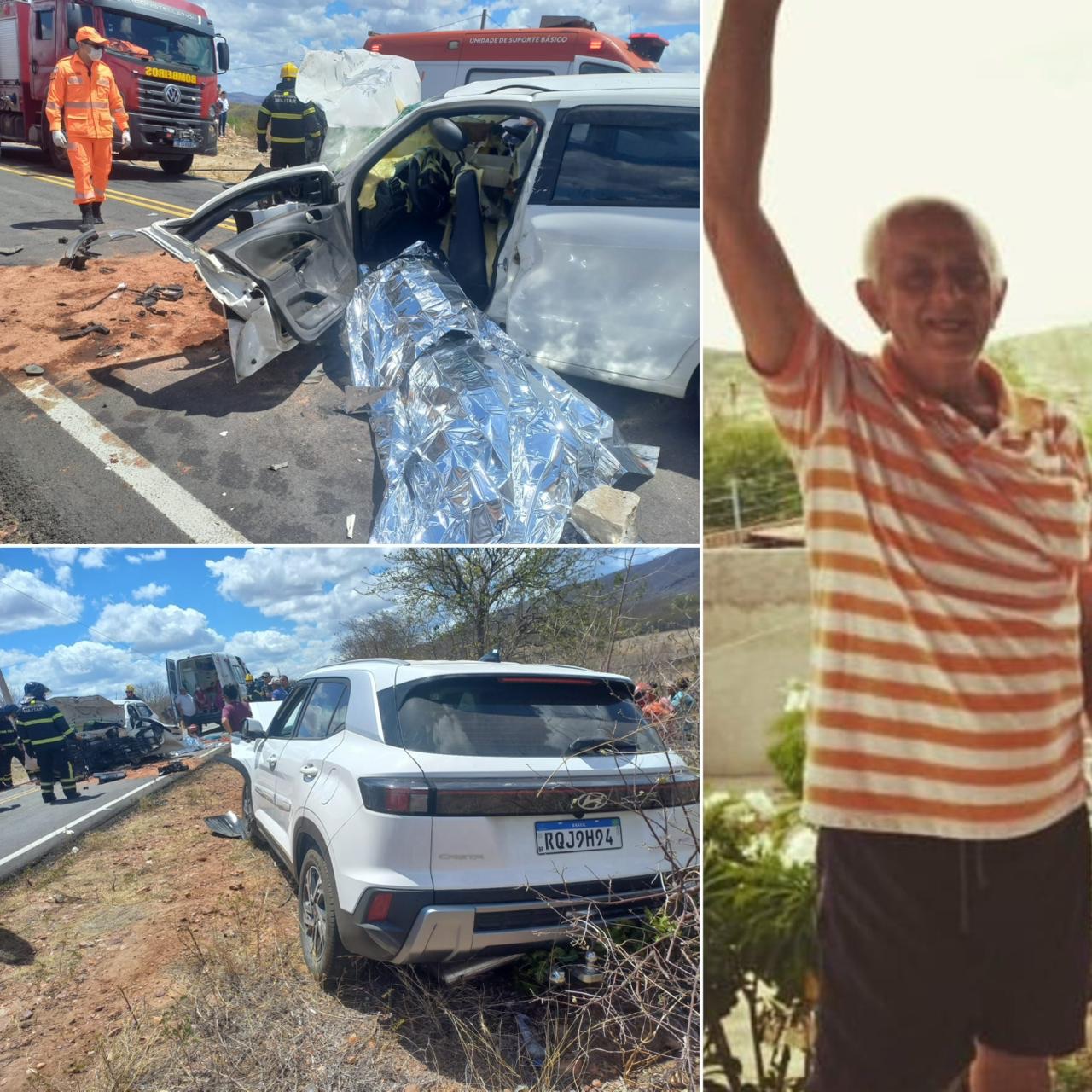 Corpo de Bombeiros Militar atende grave acidente com vítima na BR-226 entre São Vicente e Florânia