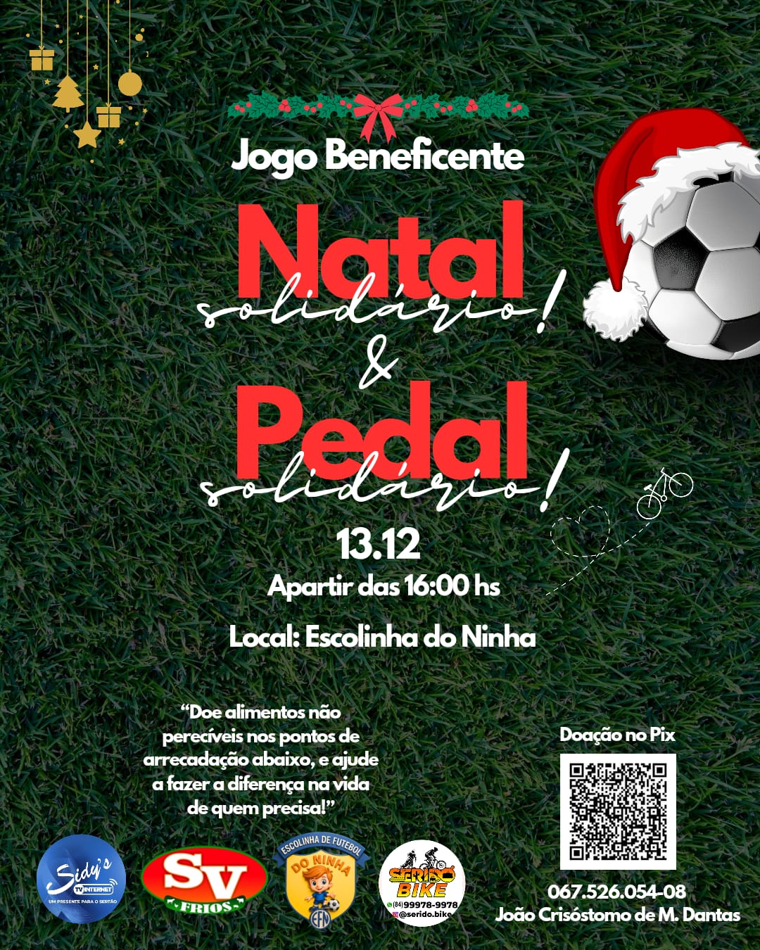 Evento esportivo promove ação solidária de Natal em benefício de famílias carentes