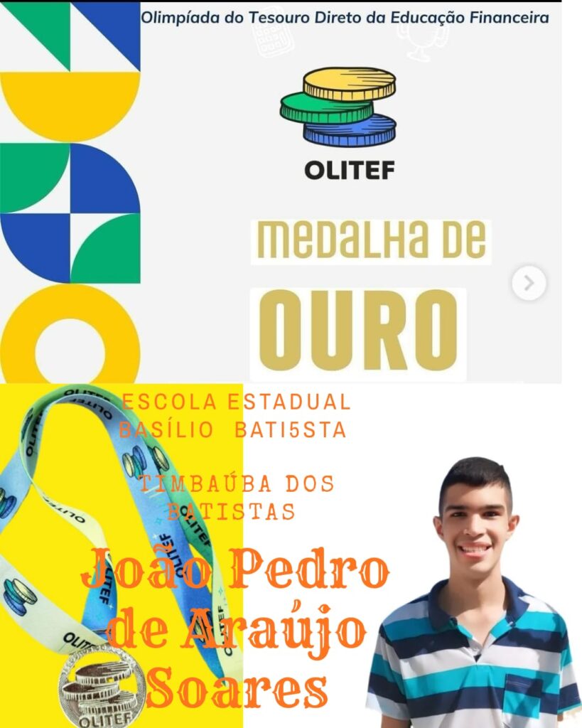 Estudante de Timbaúba dos Batistas no RN ganha ouro em olimpíada de matemática