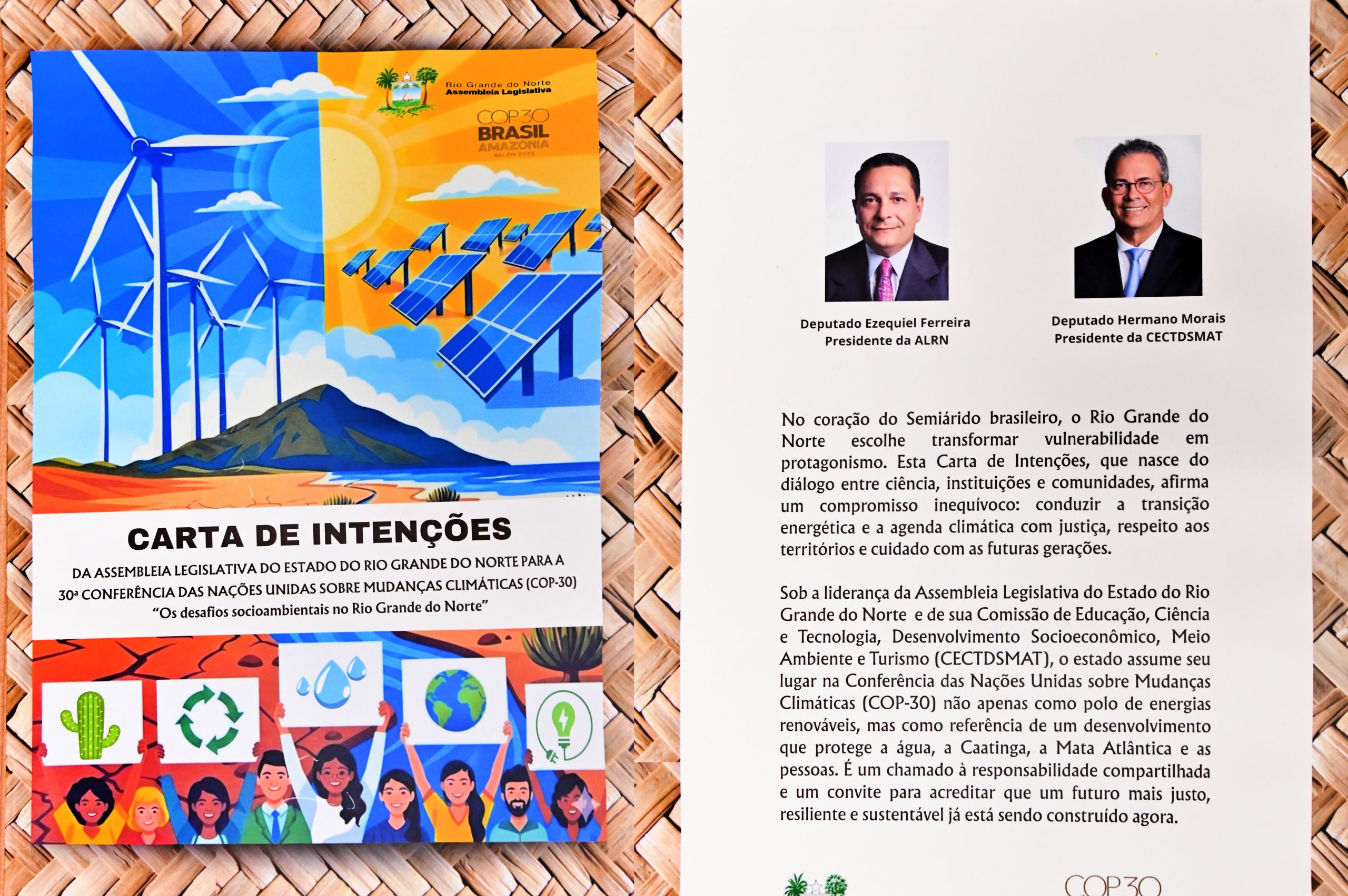 ALRN apresenta Carta de Intenções à COP-30 sobre clima e sustentabilidade