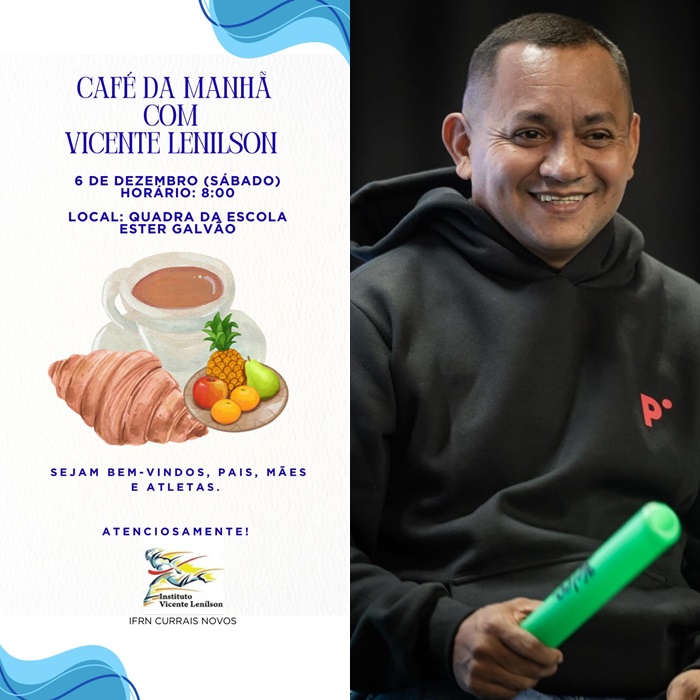 Café da manhã com Vicente Lenilson reúne comunidade na escola Ester Galvão