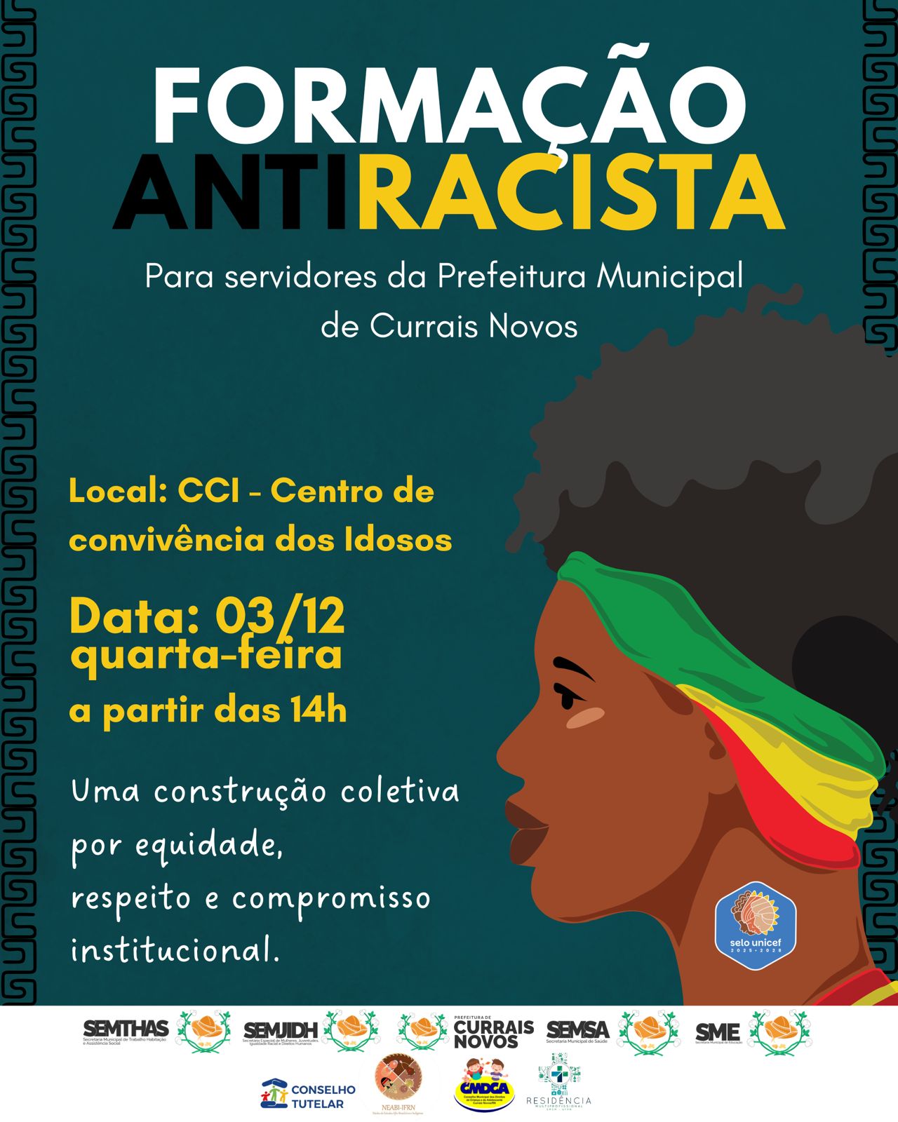 Currais Novos promove Formação Antirracista para servidores municipais nesta quarta-feira