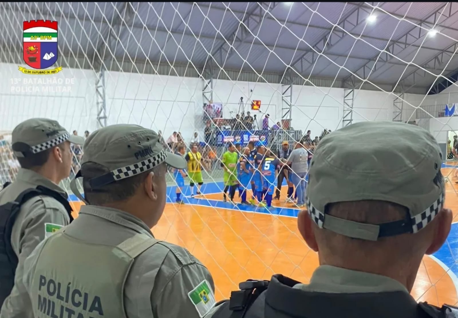 Polícia militar marca presença no torneio de futsal seridózão 2025 em Tenente Laurentino Cruz