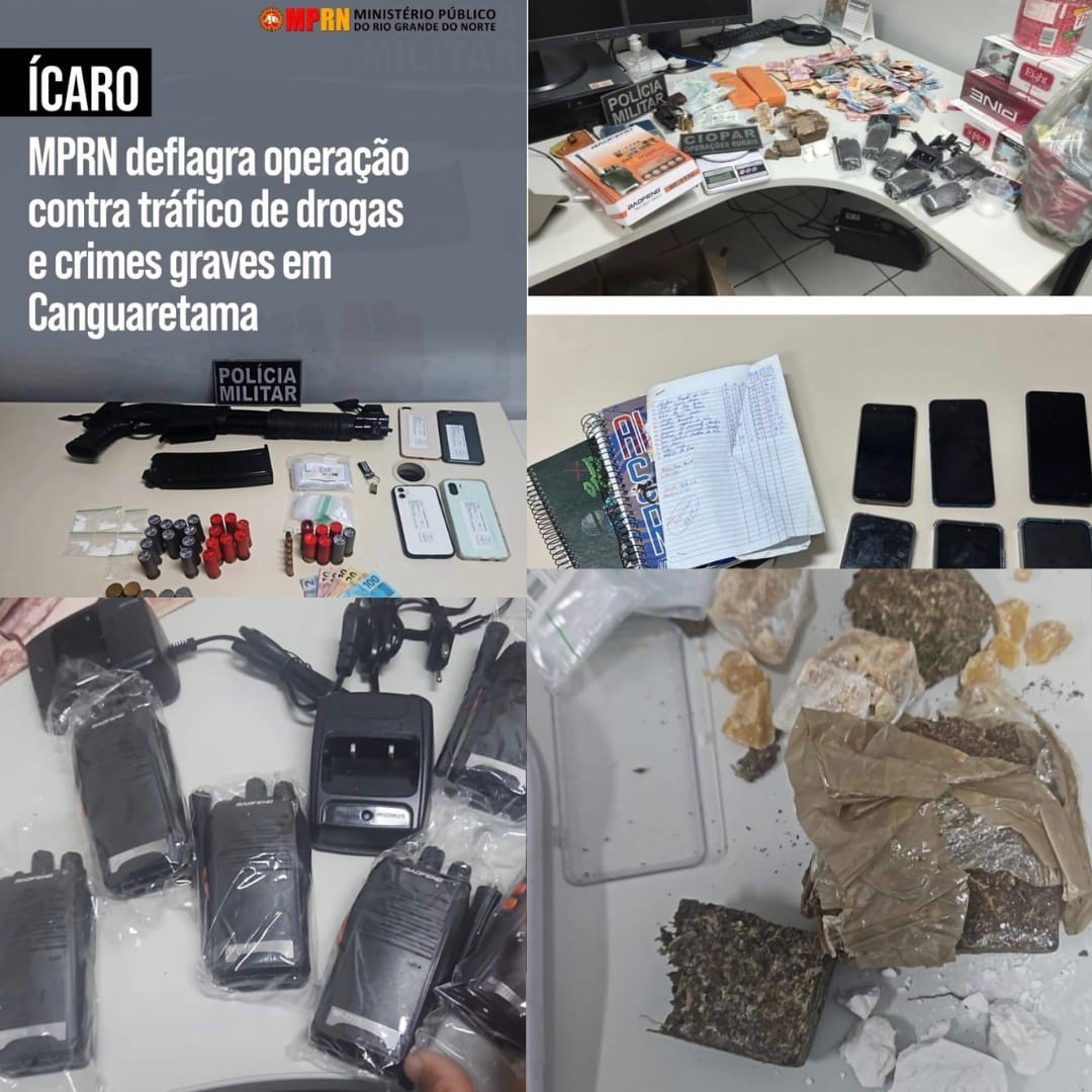 Operação Ícaro combate tráfico de drogas em Canguaretama e cidades vizinhas