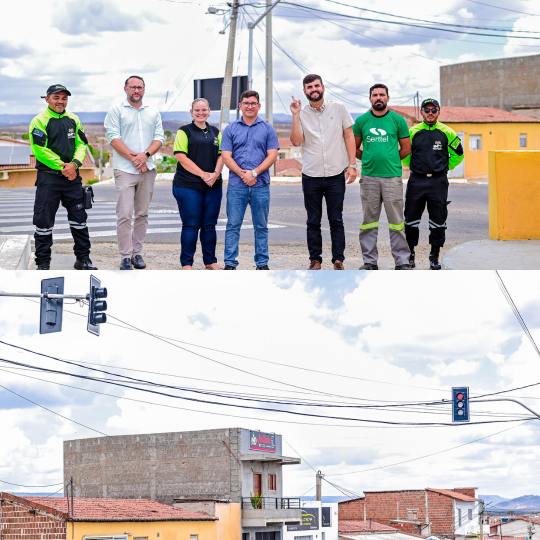Currais Novos ganha novo semáforo com tecnologia de monitoramento remoto
