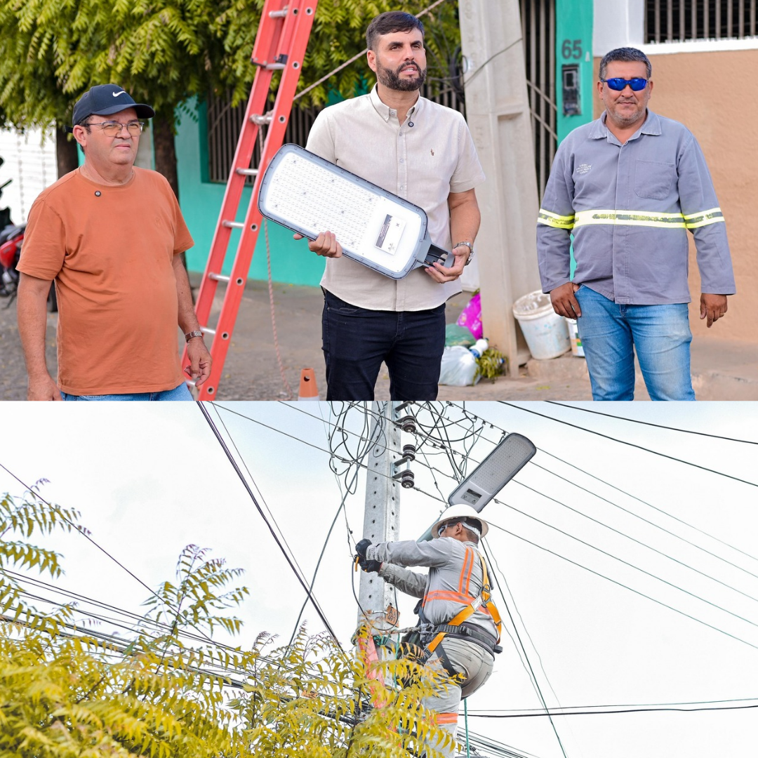Bairro Santa Maria Gorete recebe melhorias na iluminação pública por parte da Prefeitura de Currais Novos