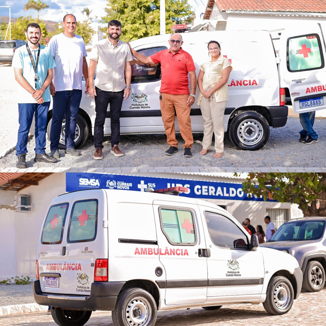 Prefeitura de Currais Novos entrega nova ambulância para fortalecer atendimento de saúde no Distrito da Cruz