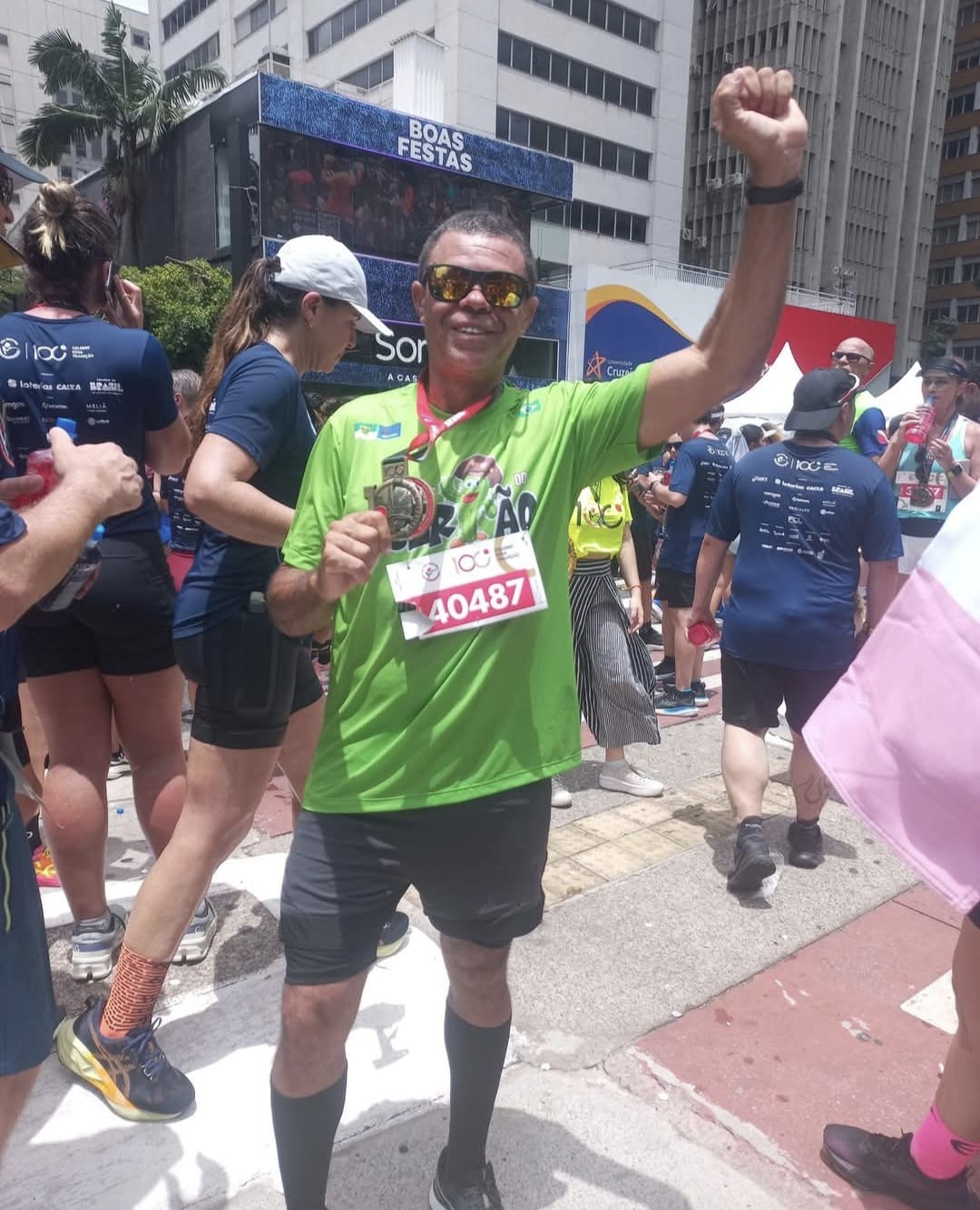 Currais-novense professor Maxwell Ferreira participou da Corrida Internacional de São Silvestre