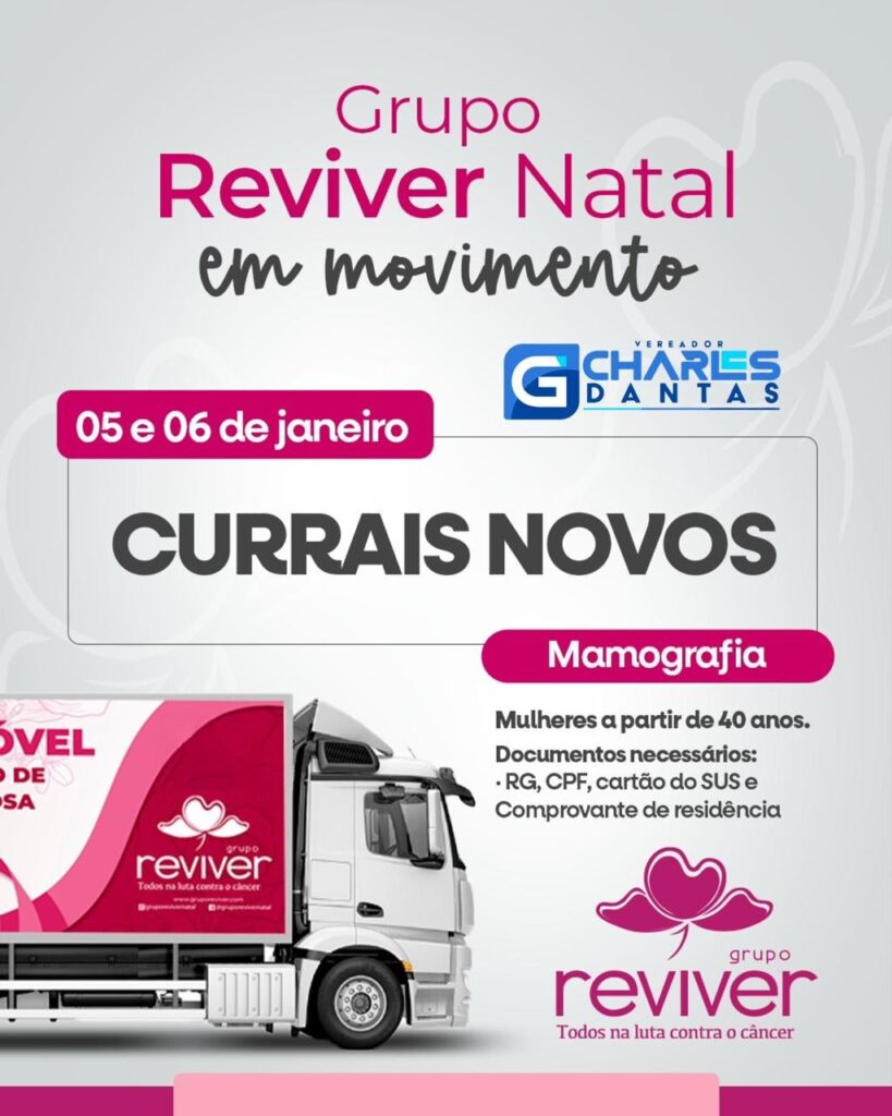 Mutirão de mamografias acontece nos dias 5 e 6 de janeiro em Currais Novos