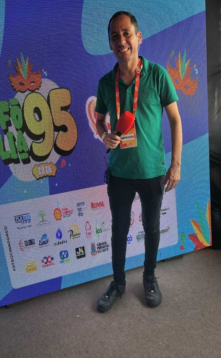 Wanderley Wagner integra equipe da 95,9 FM e se destaca na cobertura do Carnaval de Caicó