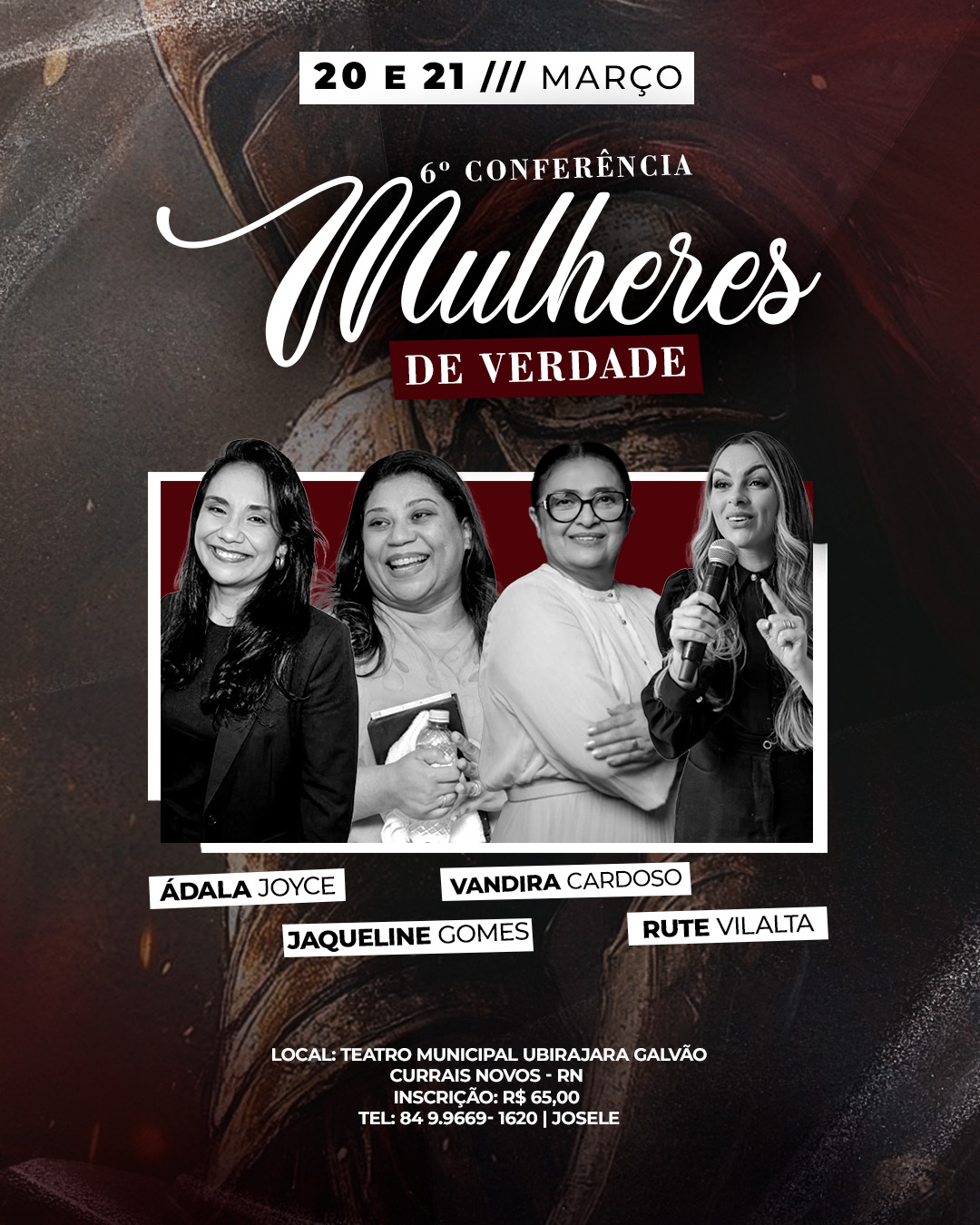 6ª Conferência Mulheres de Verdade acontece nos dias 20 e 21 de março em Currais Novos