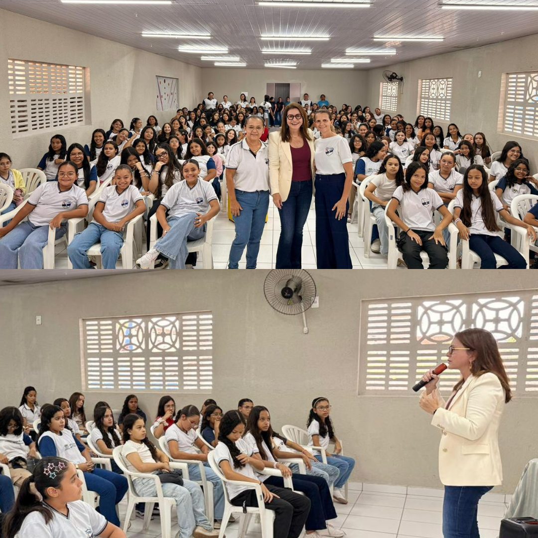 Milena Galvão destaca empoderamento feminino em encontro com estudantes da Escola de Nossa Senhora em Currais Novos