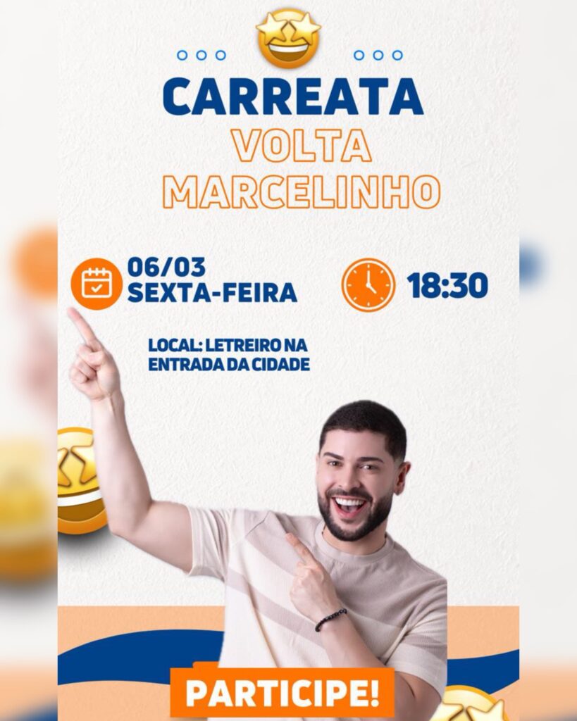 Carreata vai recepcionar médico currais-novense e ex-BBB Marcelinho nesta sexta-feira em Currais Novos