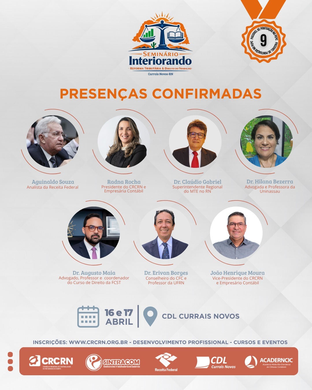 Seminário Interiorizando chega a Currais Novos com foco em Reforma Tributária e Direito do Trabalho