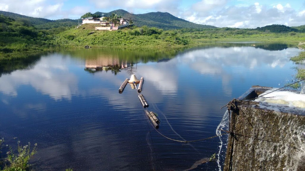 Açude Pinga em Cerro Corá principal reservatório de água falta apenas 35 centímetros para a sua sangria