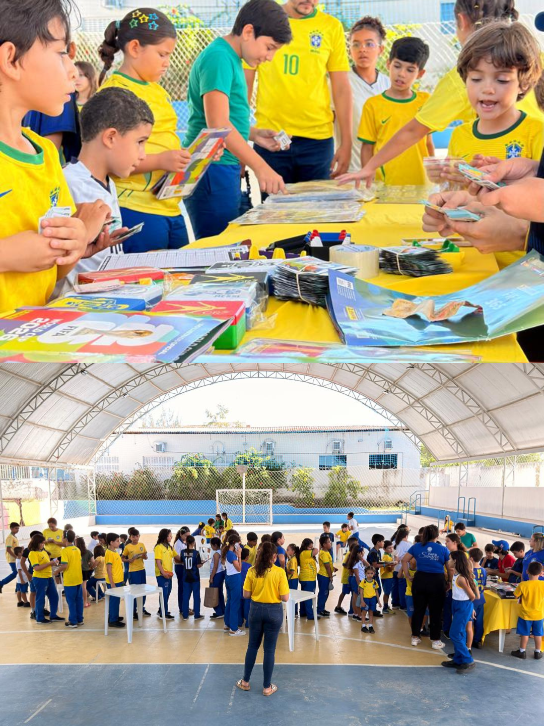 CIVE promove manhã especial em clima de Copa com troca de figurinhas entre alunos