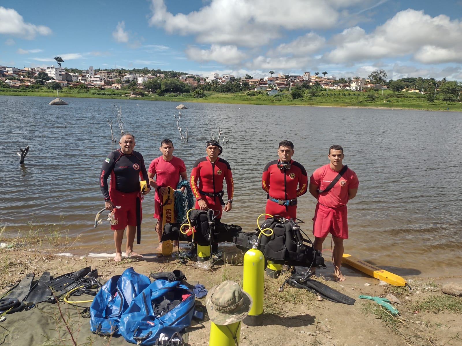 Corpo de Bombeiros localiza corpo de jovem vítima de afogamento em açude de Cerro Corá