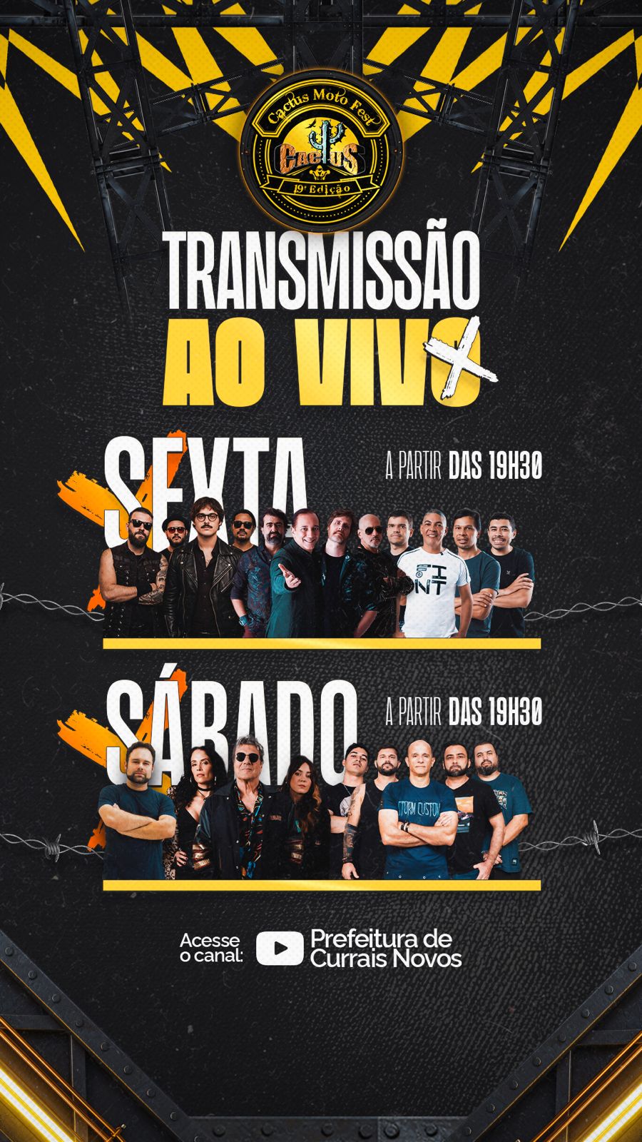 Prefeitura de Currais Novos transmite ao vivo o Cactus Moto Fest 2026