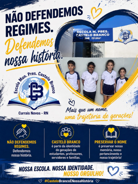 Comunidade escolar defende preservação da história da Escola Municipal Presidente Castelo Branco em Currais Novos